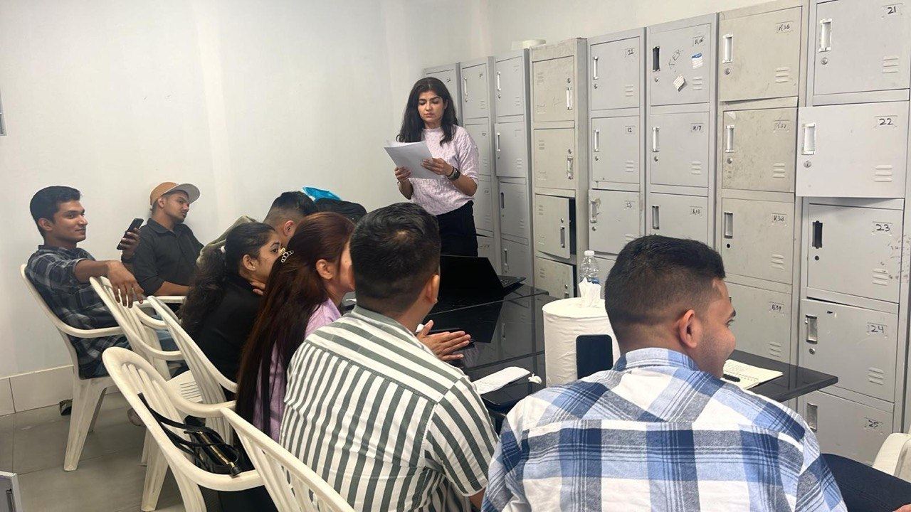 Sonia Arif running an on-site staff classroom session
